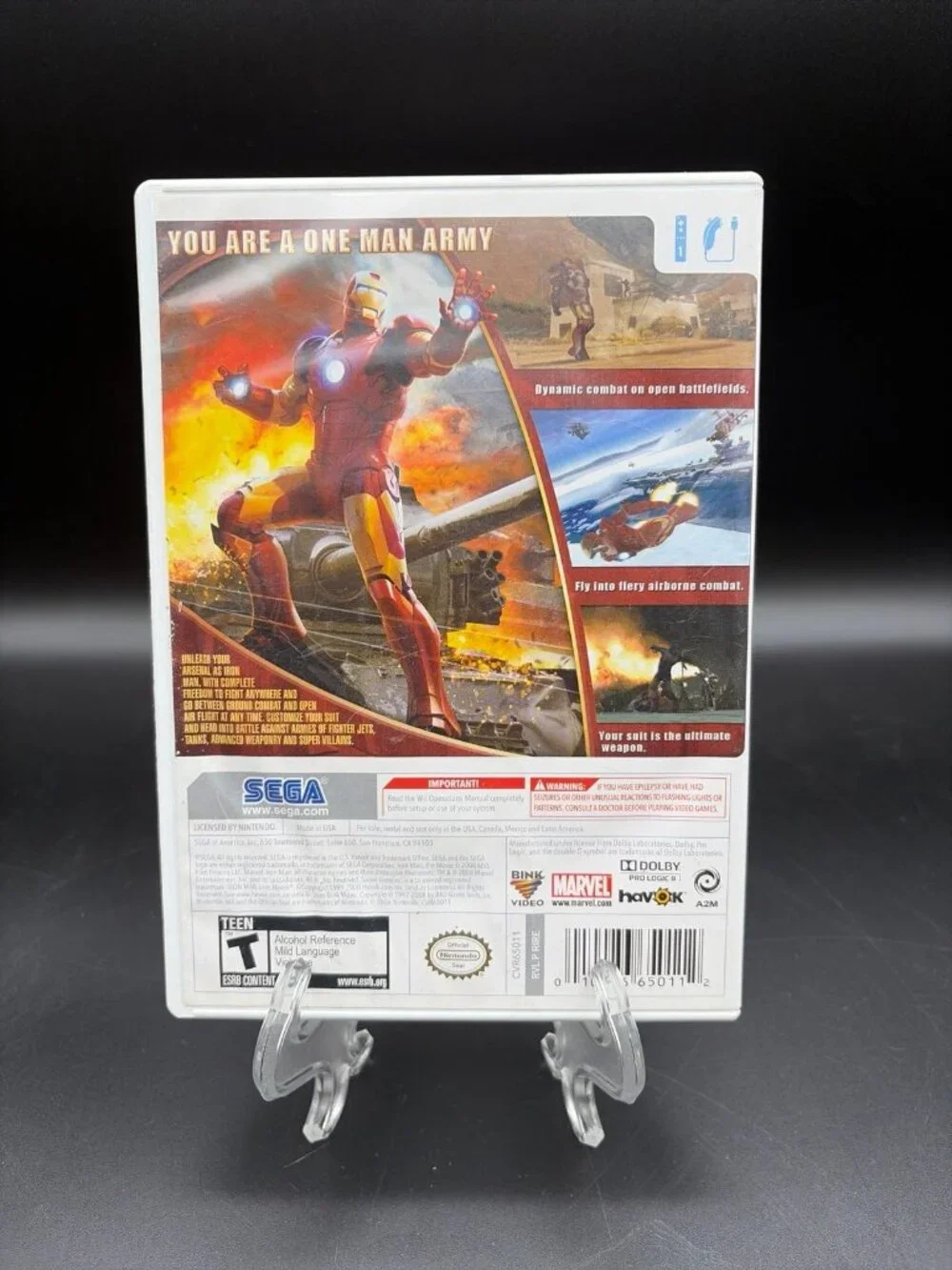 Iron Man (Nintendo Wii, 2008) Complete w/ Manual - Tested Working
